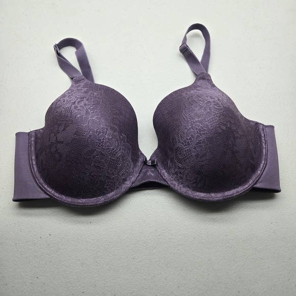 Vanity Fair Other - Vanity Fair Women Bra 36D Purple Floral T Shirt Underwired Lace Strap‎